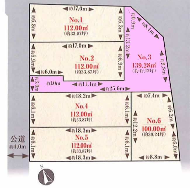 武蔵野台の土地。府中市白糸台3丁目g-23371の地形図です。