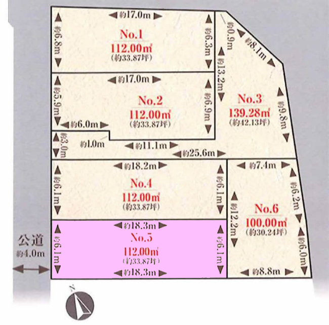 武蔵野台の土地。府中市白糸台3丁目g-23373の地形図です。