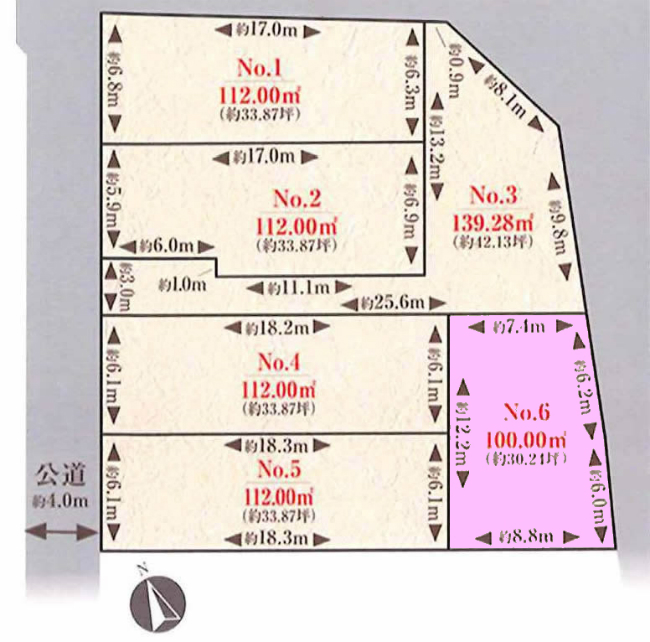 武蔵野台の土地。府中市白糸台3丁目g-23374の地形図です。