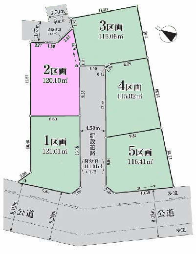 多磨霊園の土地。府中市小柳町2丁目g-23390の地形図です。