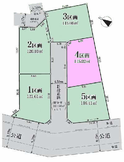 多磨霊園の土地。府中市小柳町2丁目g-23392の地形図です。