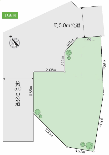 西府の土地。府中市本宿町1丁目g-23400の地形図です。