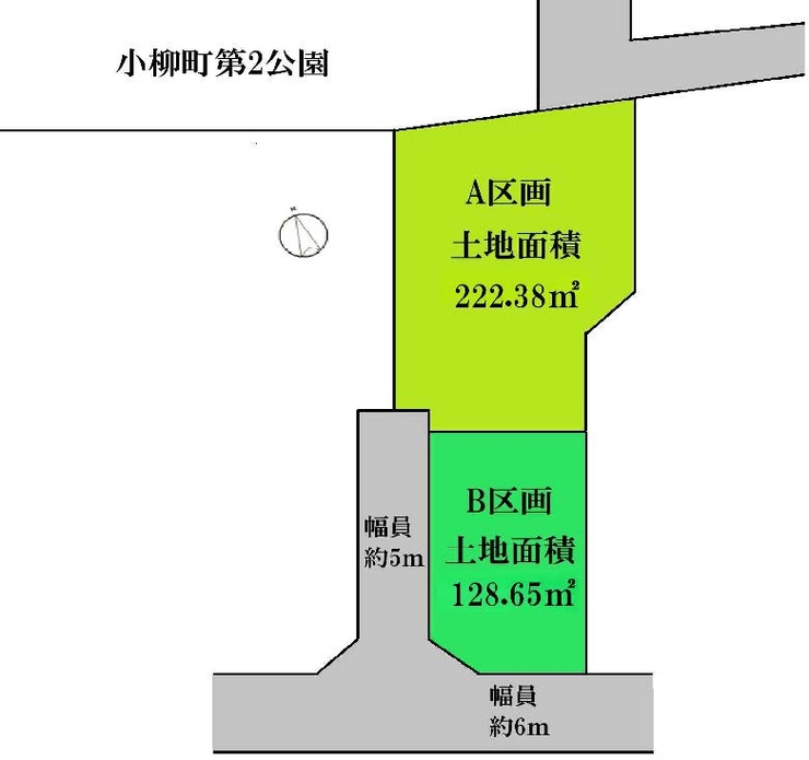 府中市小柳町5丁目の土地。g-23490の地形図です。
