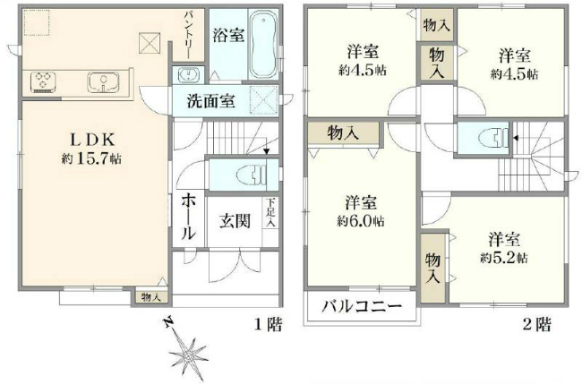 西府町５丁目新築間取り