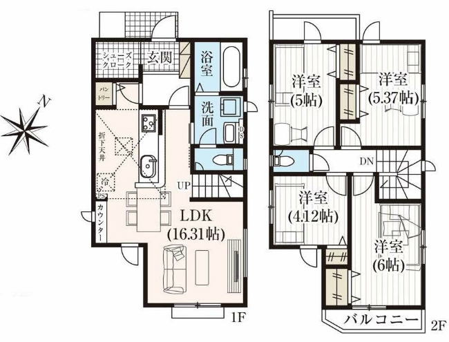 四谷4丁目新築間取り