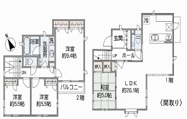 朝日町1丁目中古間取り