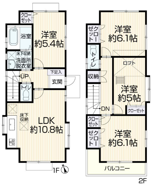 多磨町1丁目中古間取り