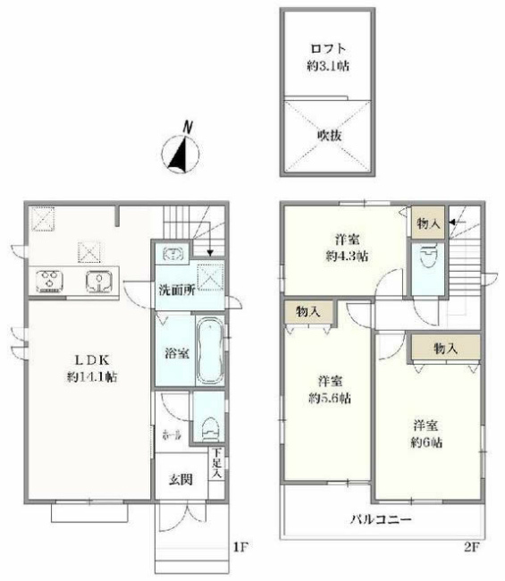 分梅町3丁目新築間取り