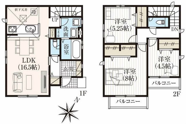 府中市四谷4丁目新築h-47014間取り