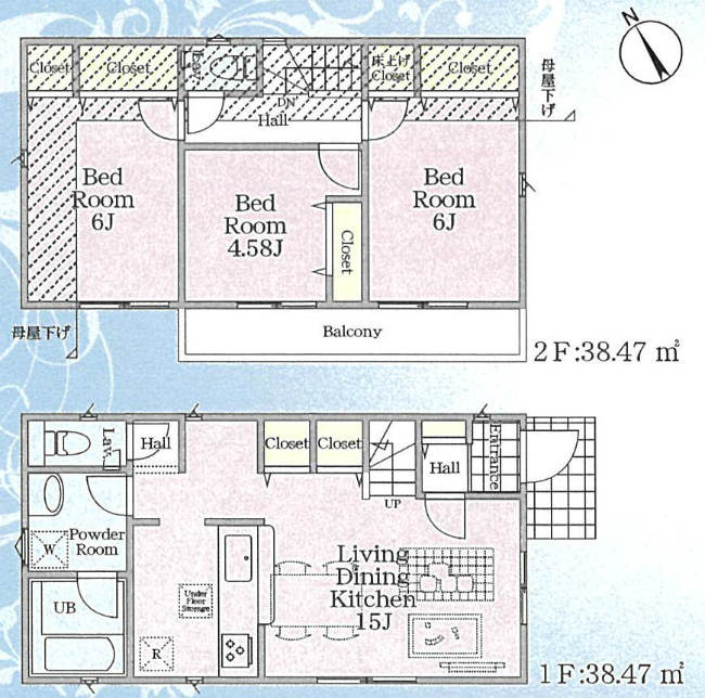 府中市白糸台6丁目新築h-47022間取り