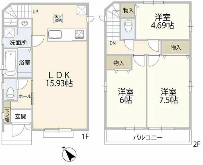 府中市西府町3丁目新築h-47148間取り