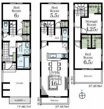 府中市本町4丁目新築h-47153間取り