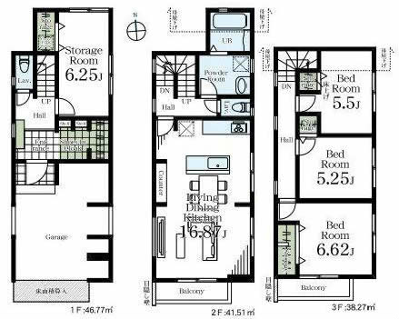 府中市本町4丁目新築h-47154間取り