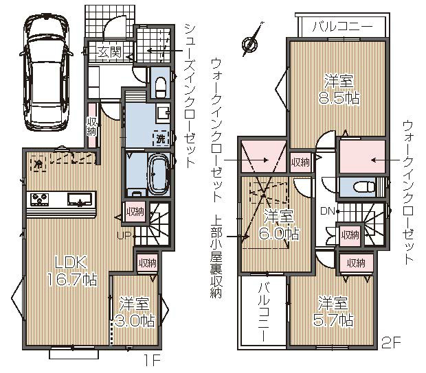 府中市是政6丁目新築h-47389間取り