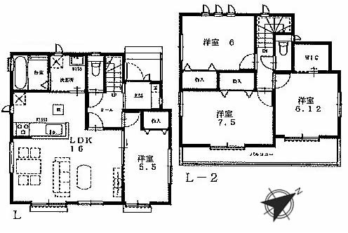 府中市四谷3丁目新築h-47463間取り