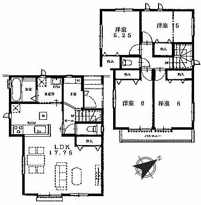 府中市四谷3丁目新築h-47466間取り