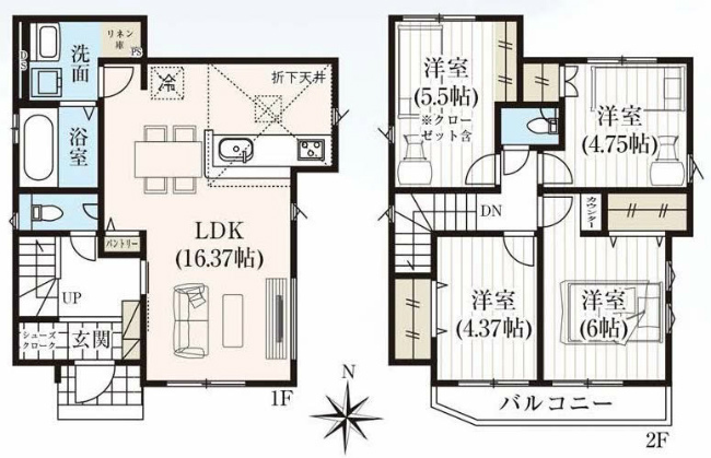 府中市小柳町5丁目中古h-47521間取り