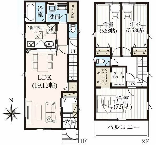 府中市小柳町5丁目中古h-47524間取り