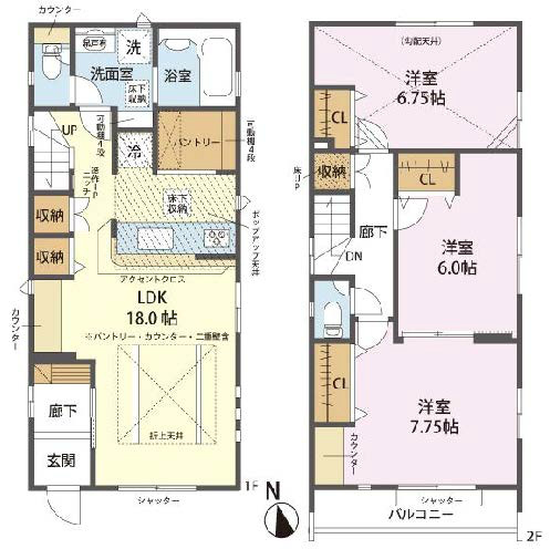 府中市小柳町5丁目新築h-47683間取り