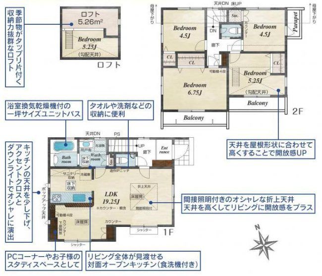 府中市四谷4丁目新築h-47701間取り