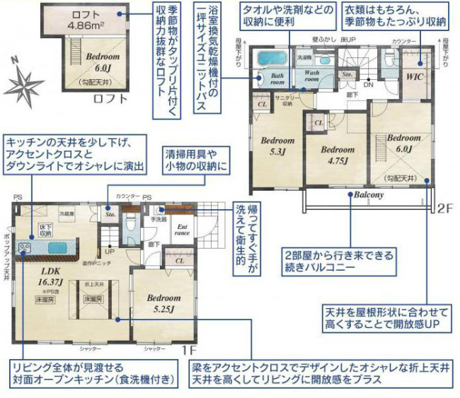 府中市四谷4丁目新築h-47702間取り