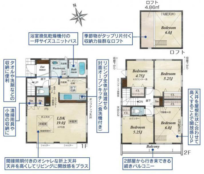 府中市四谷4丁目新築h-47704間取り