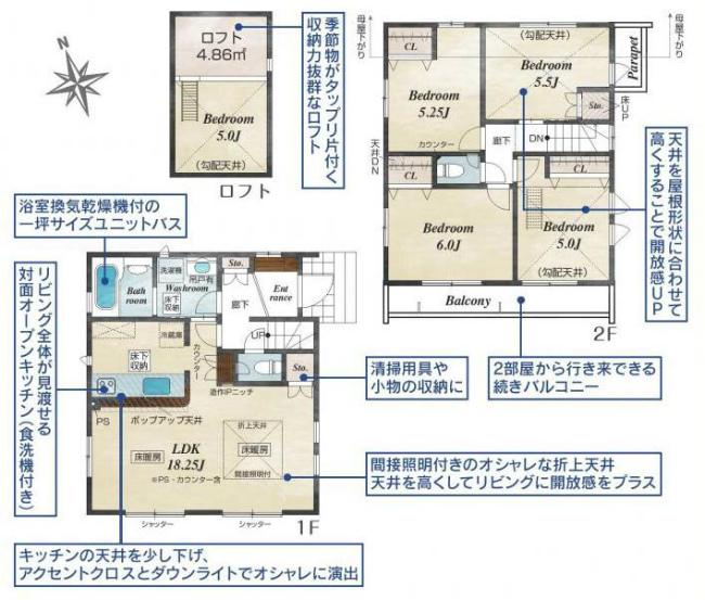 府中市四谷4丁目新築h-47705間取り