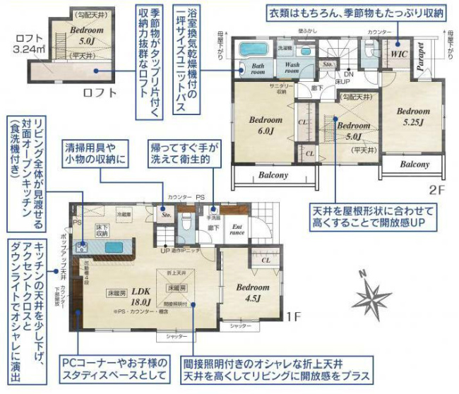 府中市四谷4丁目新築h-47706間取り