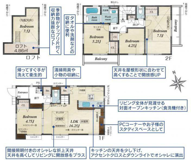 府中市四谷4丁目新築h-47707間取り