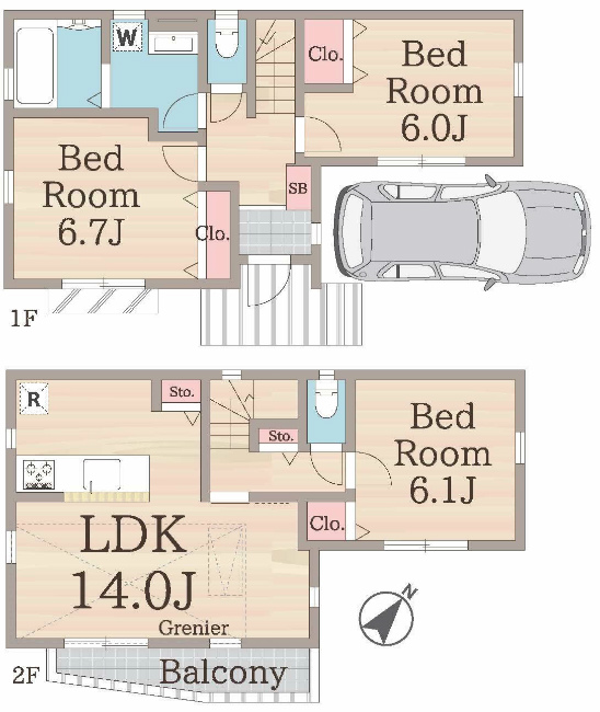 府中市是政1丁目中古h-47722間取り