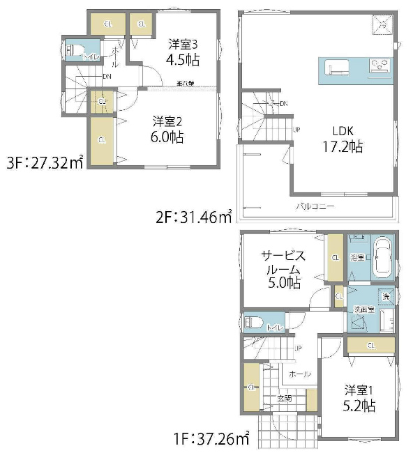 府中市白糸台3丁目新築h-47726間取り