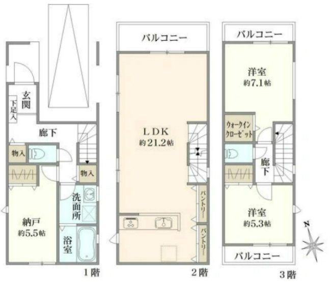 府中市府中町3丁目新築h-47767間取り