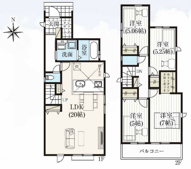 府中市是政2丁目新築h-47853間取り