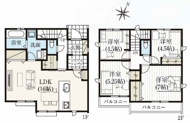 府中市是政2丁目新築h-47854間取り