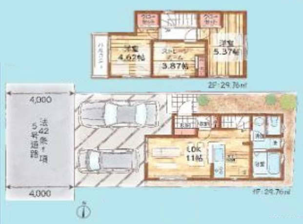 府中市若松町2丁目新築h-47862間取り