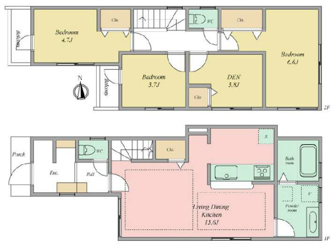 府中市若松町3丁目新築h-47907間取り