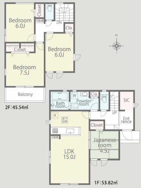 府中市四谷2丁目新築h-47927間取り