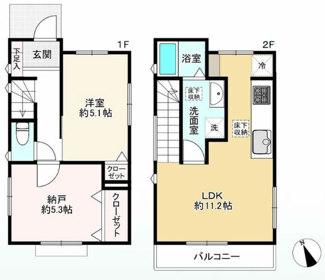 府中市新町2丁目新築h-47935間取り