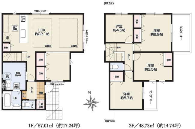 府中市四谷3丁目新築h-47945間取り