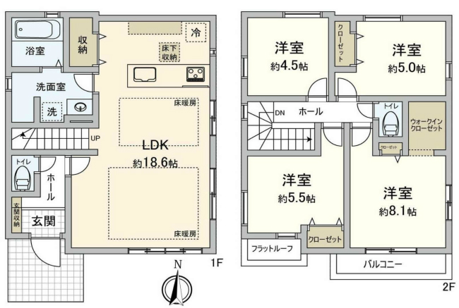 府中市本宿町3丁目新築h-47959間取り