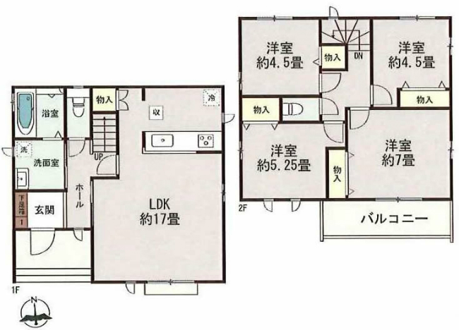 府中市日新町3丁目新築h-48003間取り
