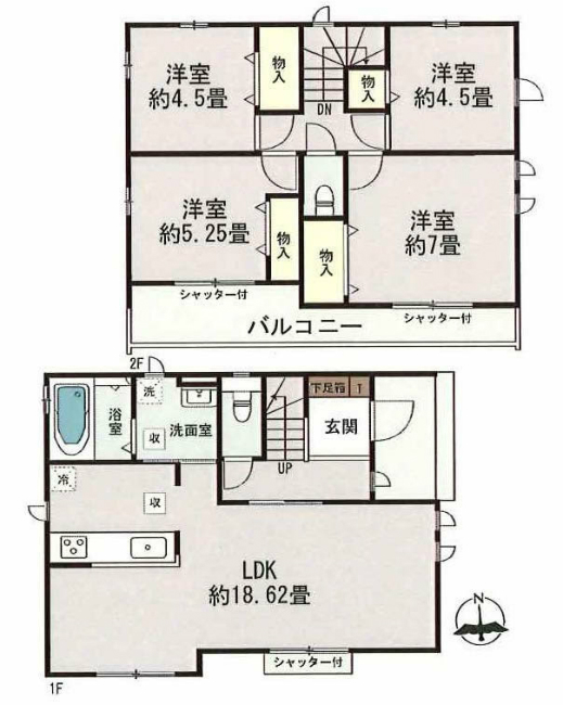 府中市日新町3丁目新築h-48005間取り