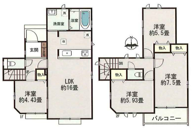 府中市日新町3丁目新築h-48006間取り