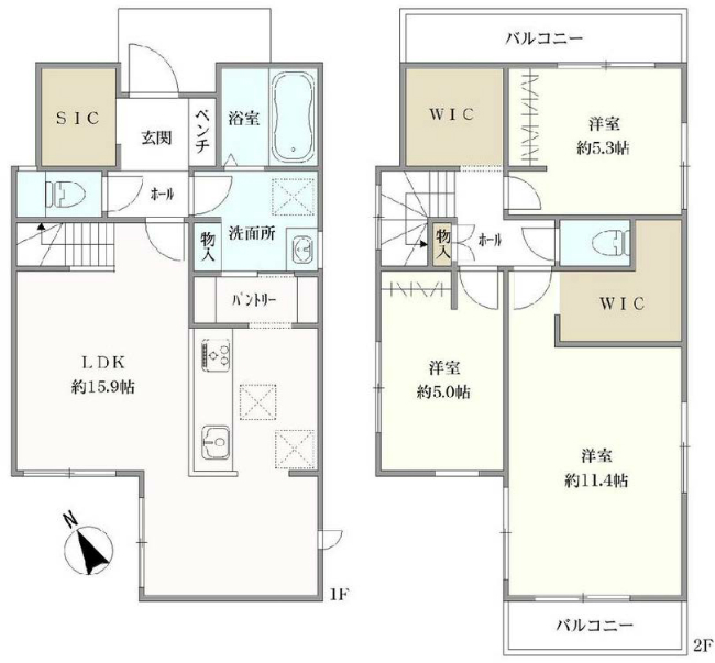 府中市押立町5丁目新築h-48035間取り