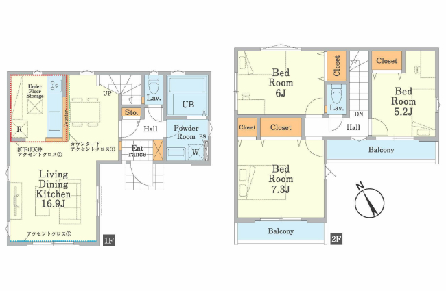 府中市多磨町2丁目新築h-48041間取り