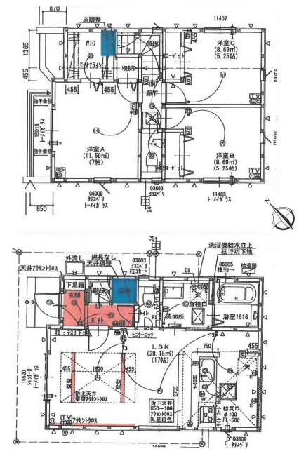 府中市白糸台6丁目新築h-48054間取り