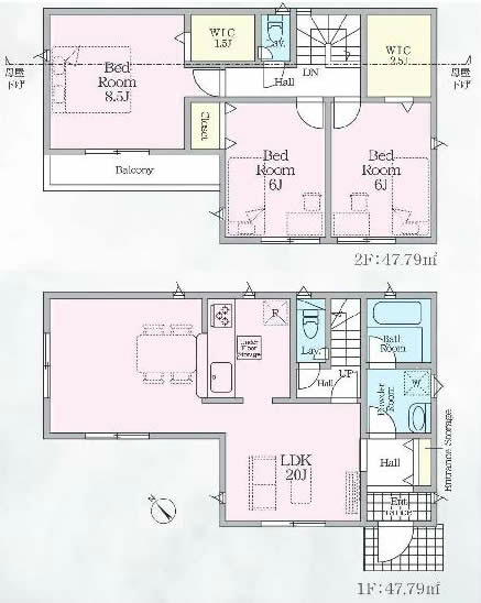 府中市本宿町1丁目新築h-48060間取り