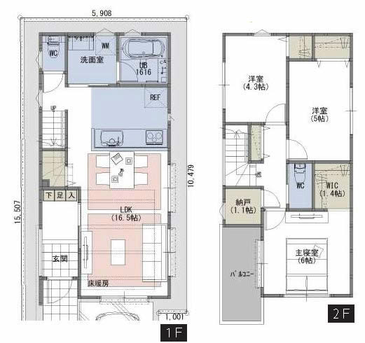 府中市本宿町2丁目新築h-48062間取り