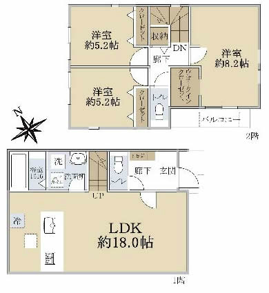 府中市白糸台6丁目新築h-48075間取り