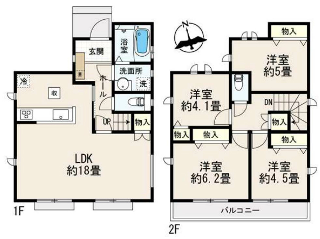 府中市新町1丁目新築h-48098間取り